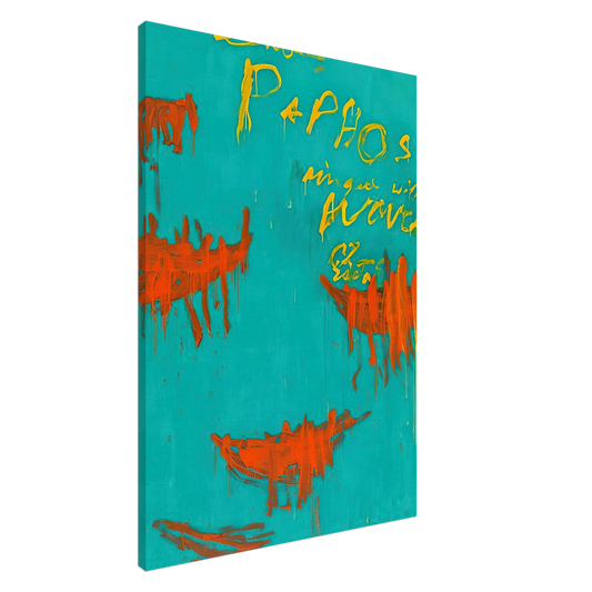 Cy Twombly - Leaving Paphos Ringed With Waves III Canvas - 20x30 cm / 8x12 inches-canvas