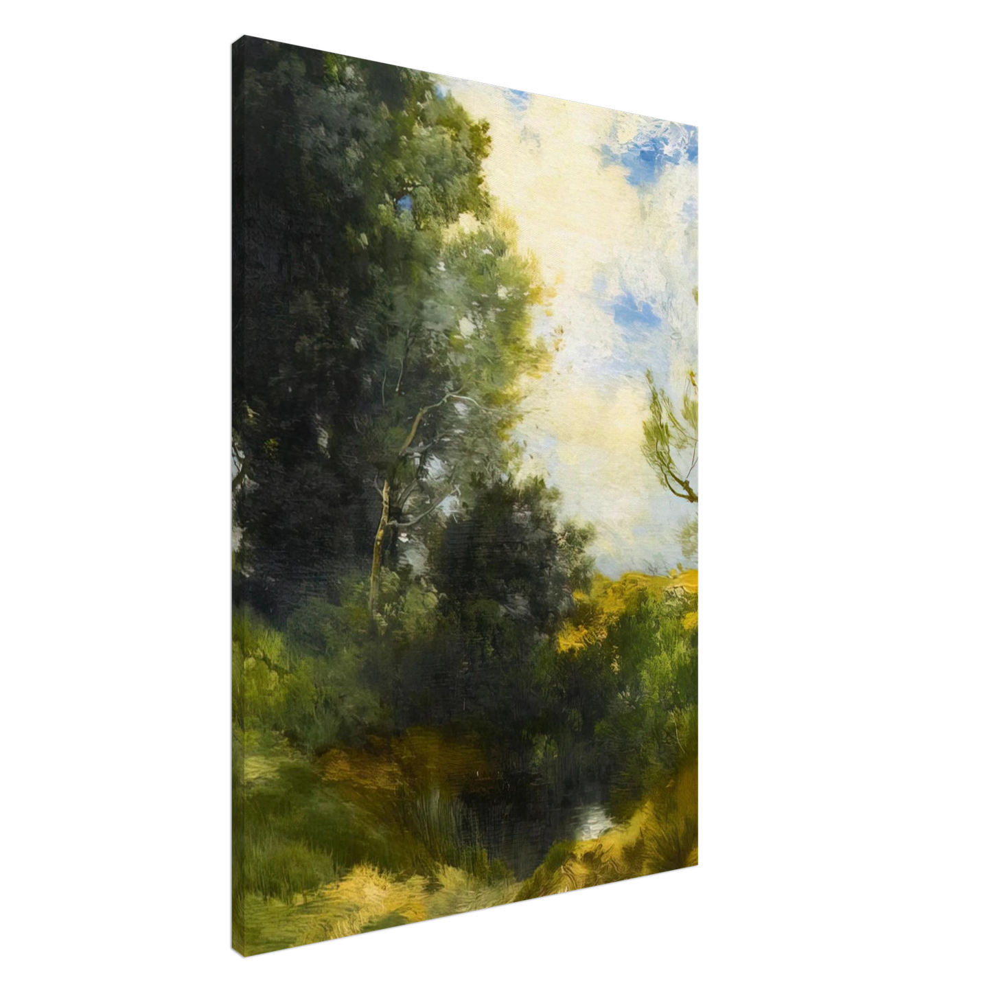 Thomas Moran - A Path Through the Woods Canvas - 20x30 cm / 8x12 inches-canvas