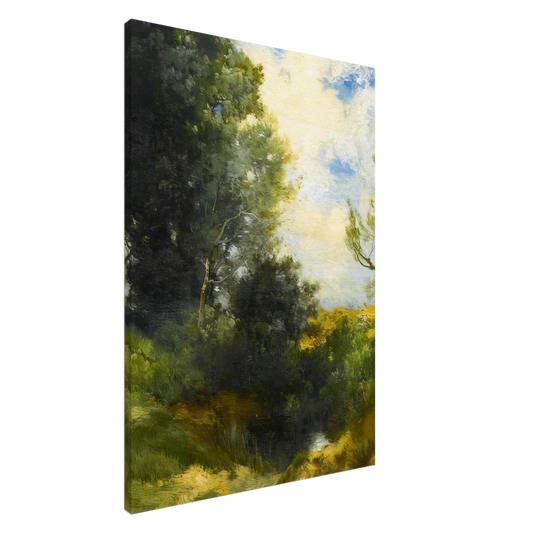 Thomas Moran - A Path Through the Woods Canvas - 20x30 cm / 8x12 inches-canvas