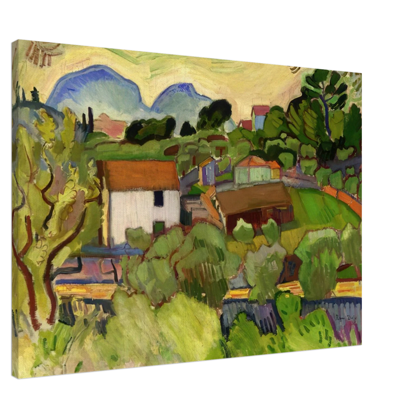 Raoul Dufy - THE RIVER Canvas - 20x30 cm / 8x12 inches-canvas