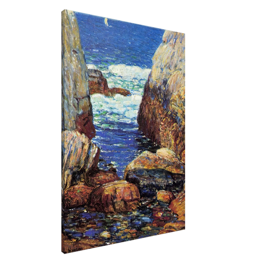 Childe Hassam - Sea and Rocks, Appledore, Isles of Shoals Canvas - 20x30 cm / 8x12 inches-canvas