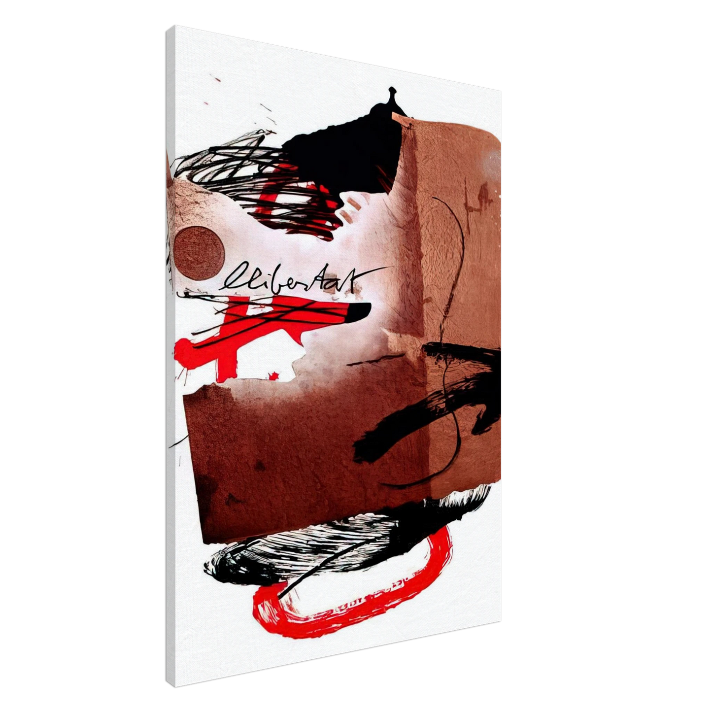 Antoni Tapies - LLIBERTAT 1988 Canvas - 20x30 cm / 8x12 inches-canvas