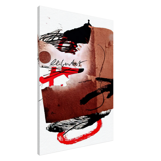 Antoni Tapies - LLIBERTAT 1988 Canvas - 20x30 cm / 8x12 inches-canvas