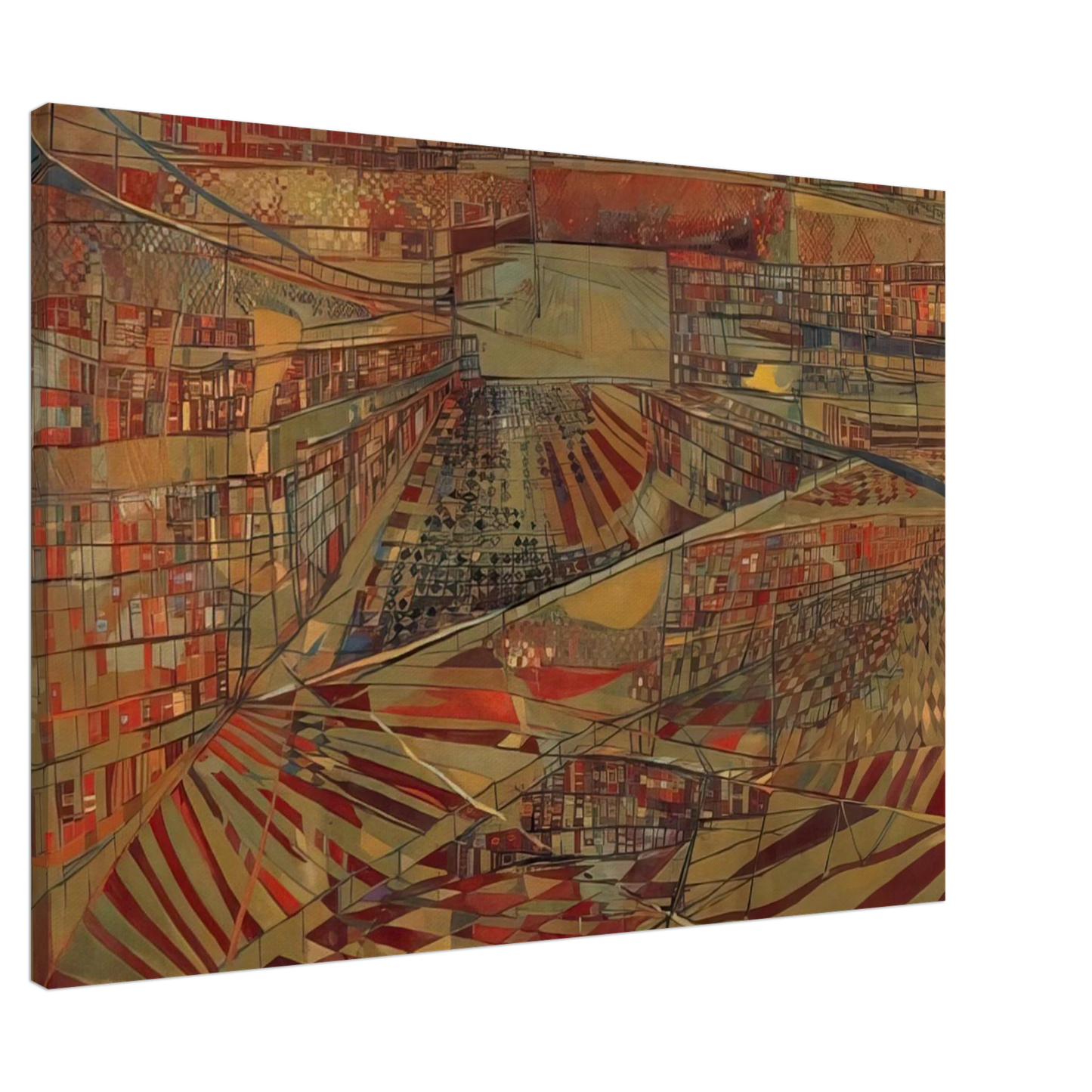 Maria Helena Vieira da Silva - Bibliotheque - 1949 Canvas - 20x30 cm / 8x12 inches-canvas