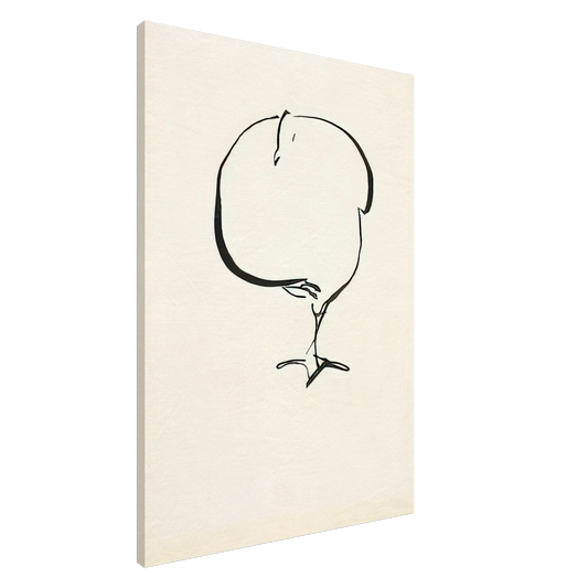 Josef Albers - STANDING BIRD FRONT VIEW 1917 Canvas - 20x30 cm / 8x12 inches-canvas