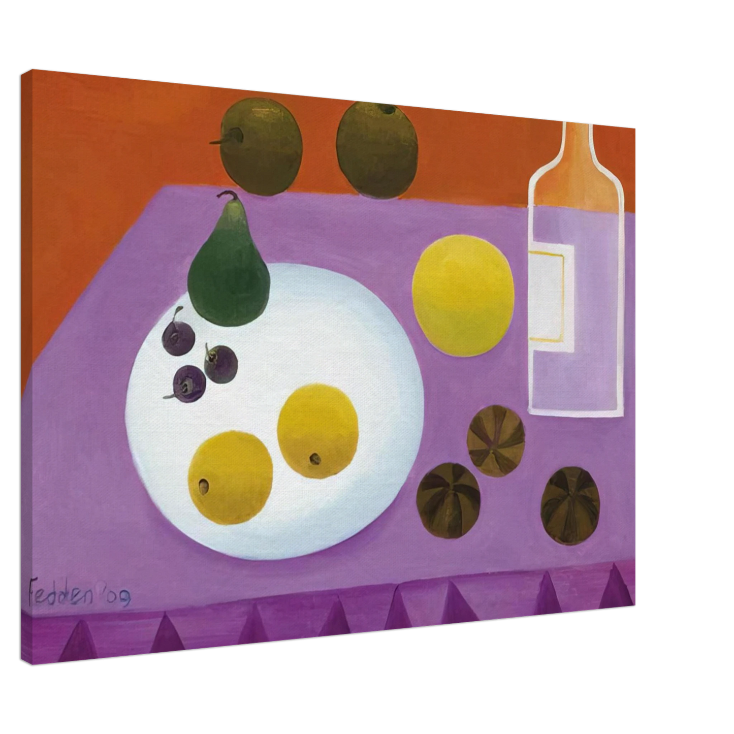Mary Fedden - Fruit - 2009 Canvas - 20x30 cm / 8x12 inches-canvas