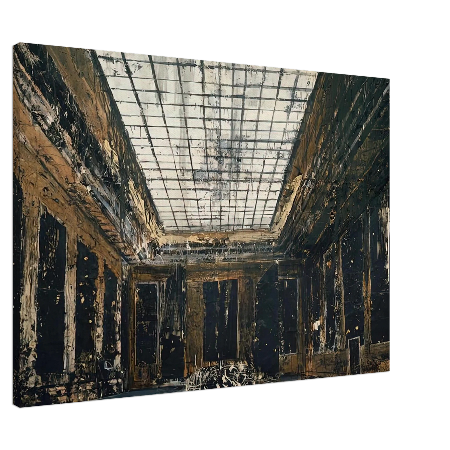 Anselm Kiefer - INTERIOR 1981 Canvas - 20x30 cm / 8x12 inches-canvas