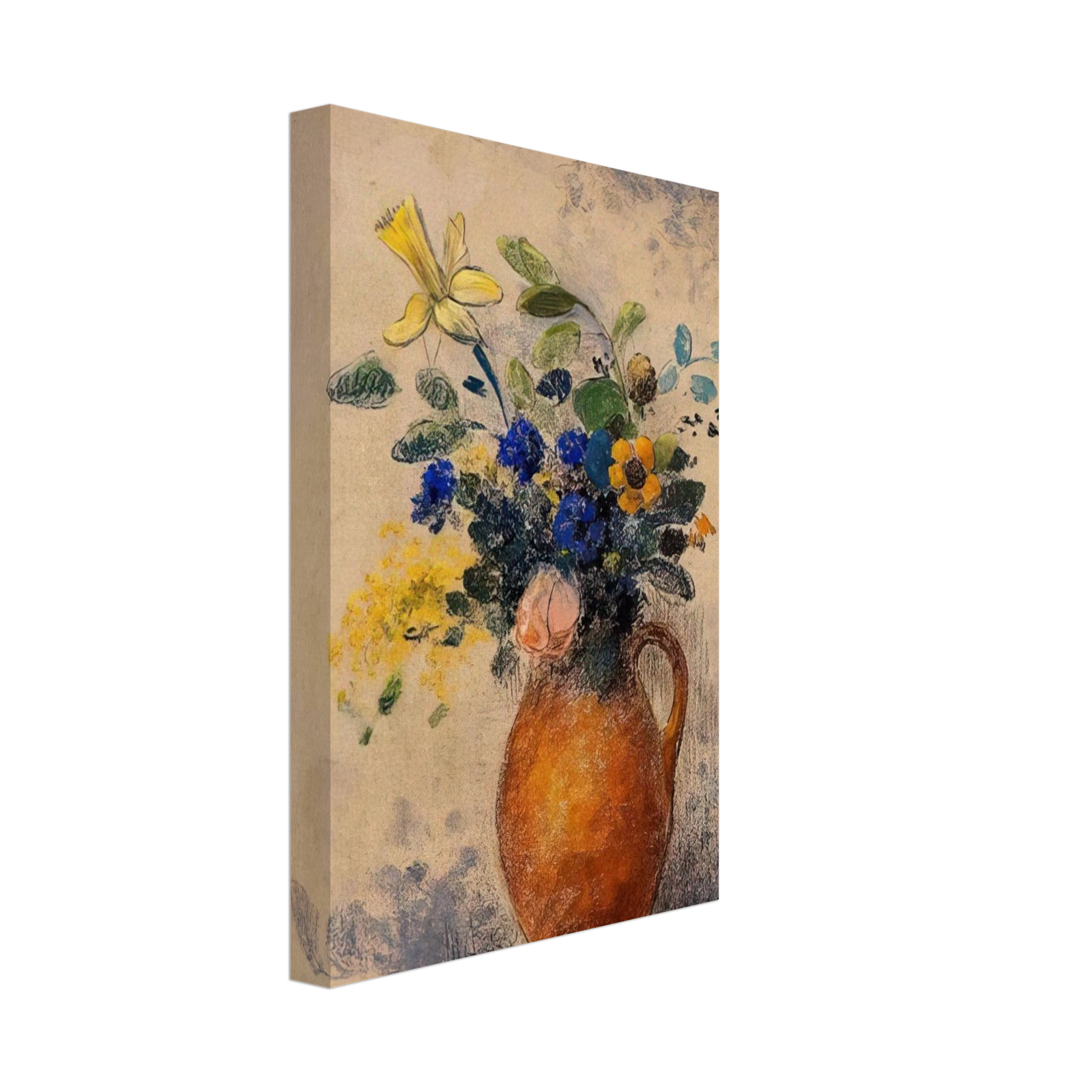 Odilon Redon - VASE OF FLOWERS 1908 Canvas - 70x100 cm / 28x40 inches-canvas