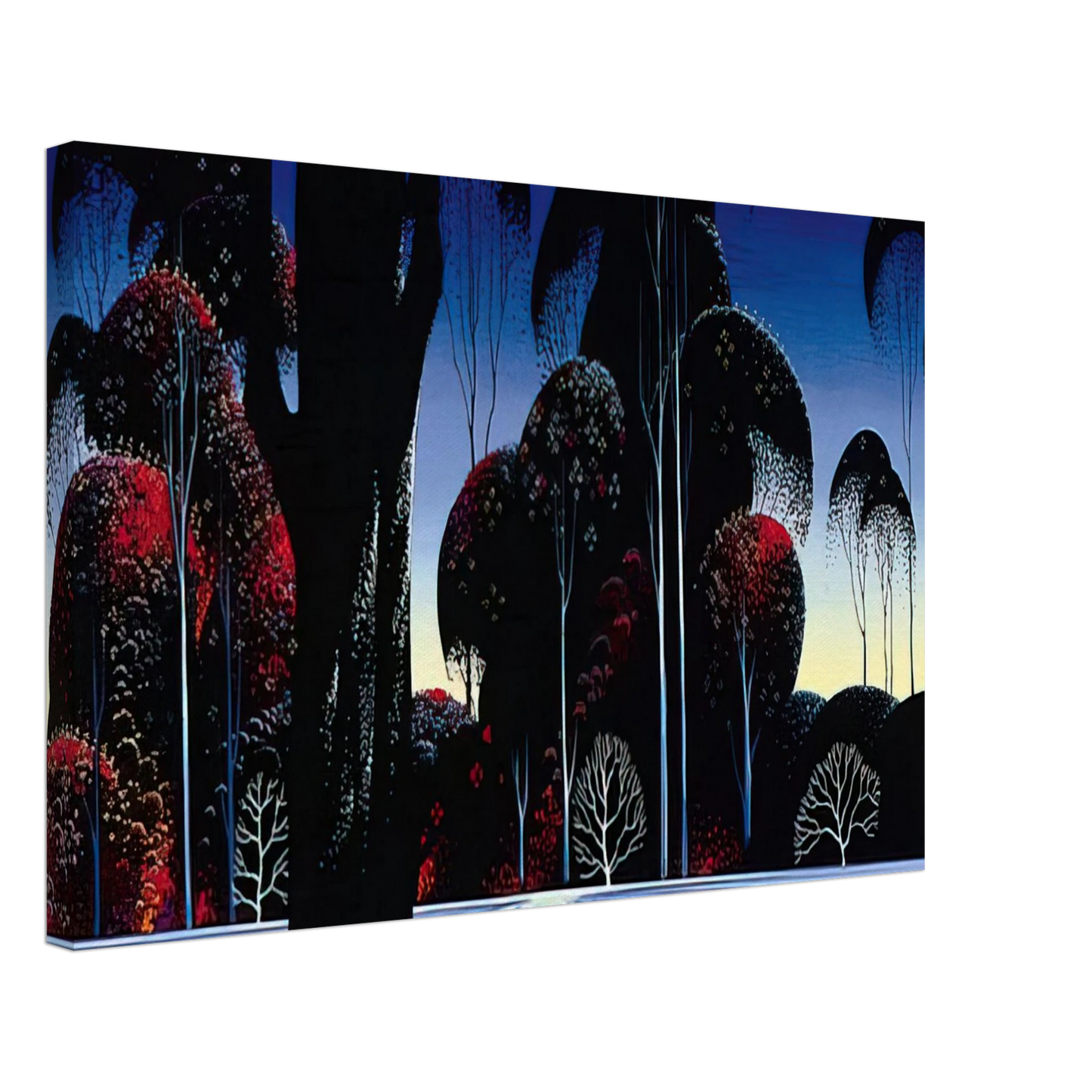 Eyvind Earle - Dark Silence Canvas - 40x60 cm / 16x24 inches-canvas