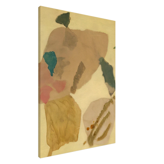 Kenzo Okada - Lemon Yellow - 1950 Canvas - 20x30 cm / 8x12 inches-canvas