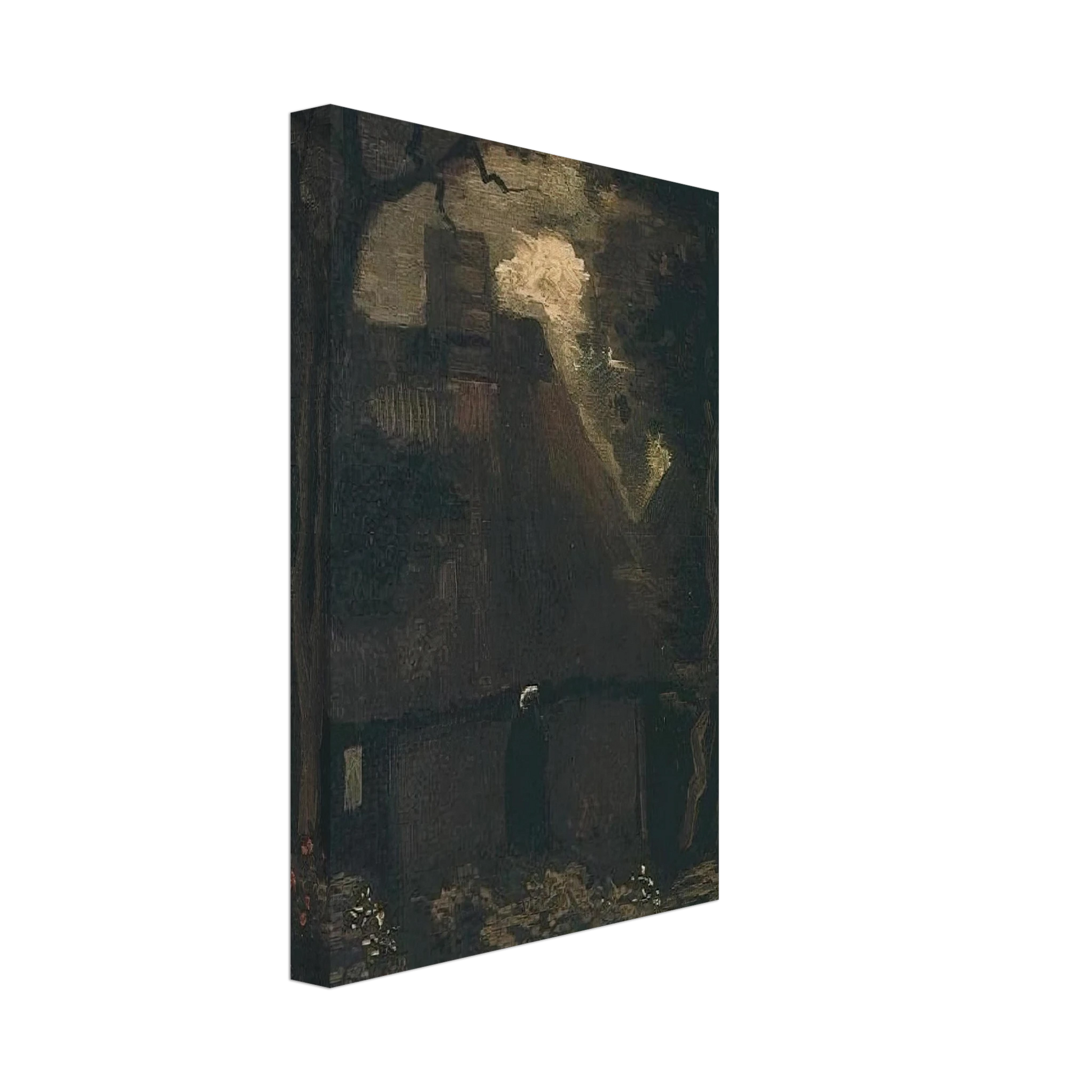 Vincent van Gogh - Cottage with Trees and Peasant Woman Canvas - 70x100 cm / 28x40 inches-canvas