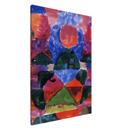 Paul Klee - A PRESSURE OF TEGERNSEE 1919 Canvas - 20x30 cm / 8x12 inches-canvas