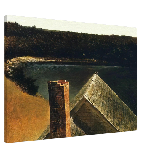 Andrew Wyeth - END OF OLSONS Canvas - 20x30 cm / 8x12 inches-canvas