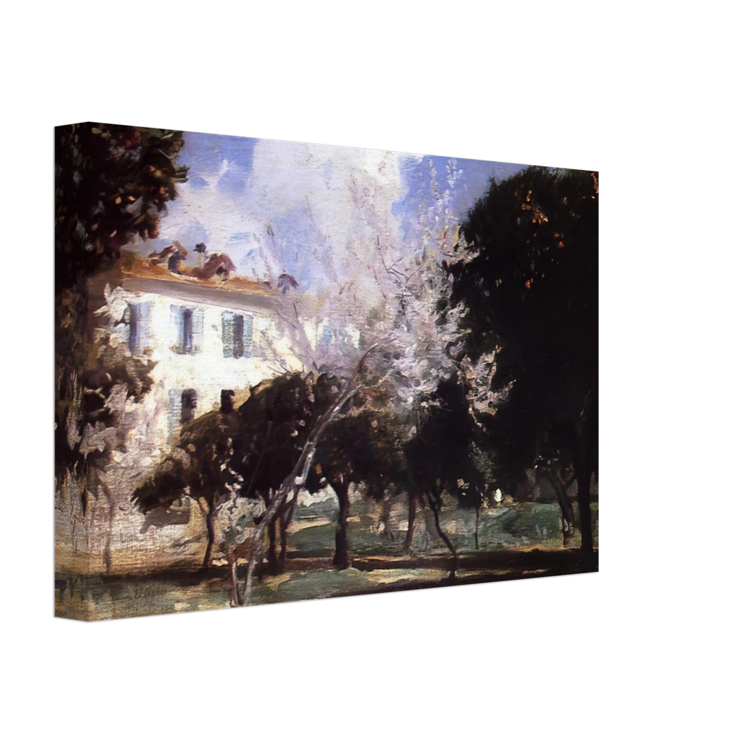 John Singer Sargent - House and Garden Canvas - 40x60 cm / 16x24 inches-canvas