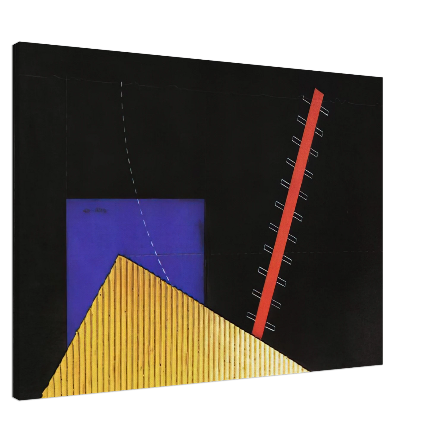 Enrico Prampolini - IL MERCANTE DI CUORI BOZZETTO DI SCENA 1927 Canvas - 20x30 cm / 8x12 inches-canvas