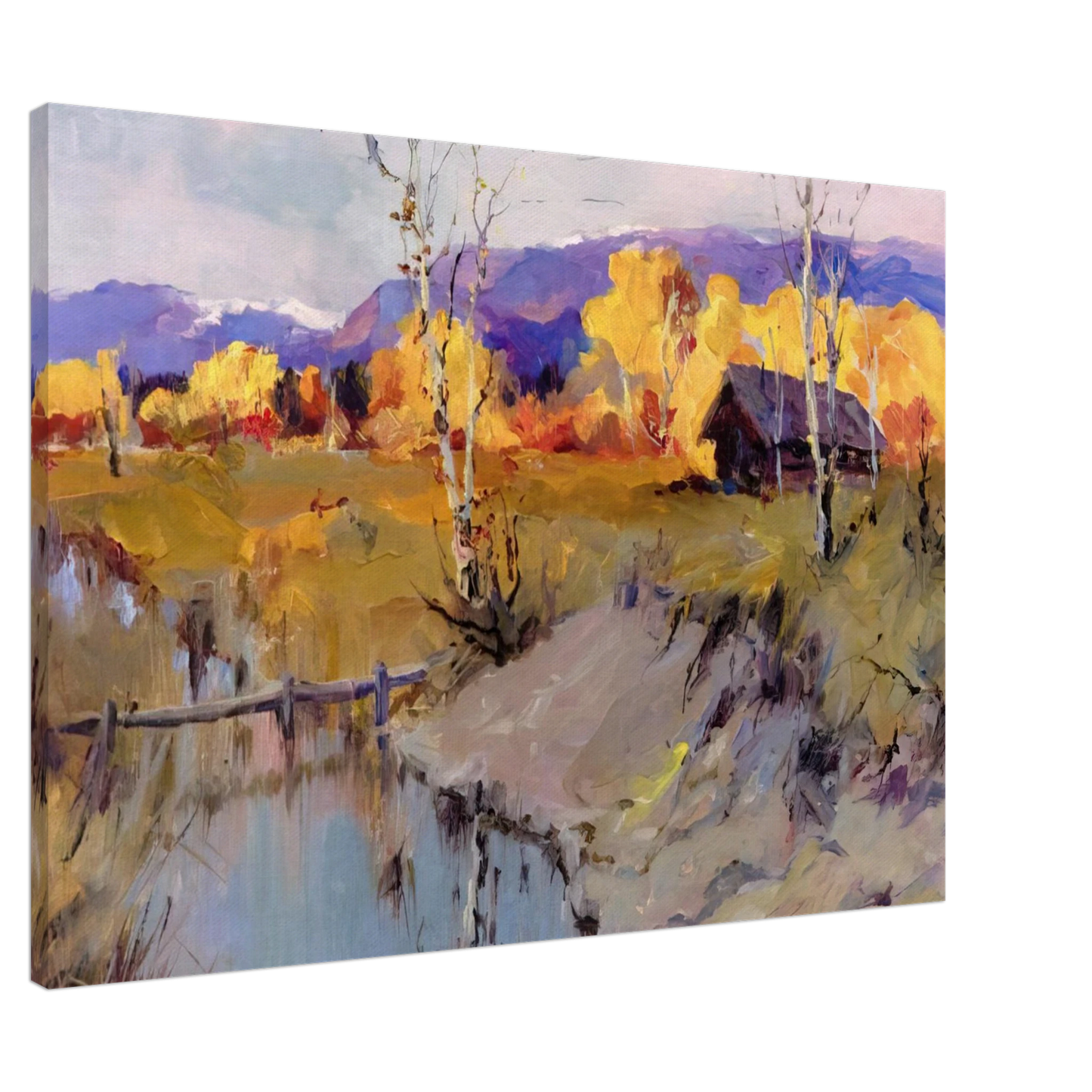 Sydney Laurence - Autumn Morning - Romanticism Canvas - 20x30 cm / 8x12 inches-canvas