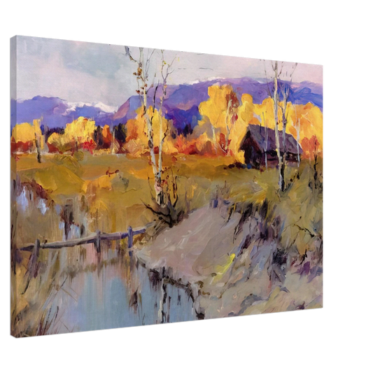 Sydney Laurence - Autumn Morning - Romanticism Canvas - 20x30 cm / 8x12 inches-canvas