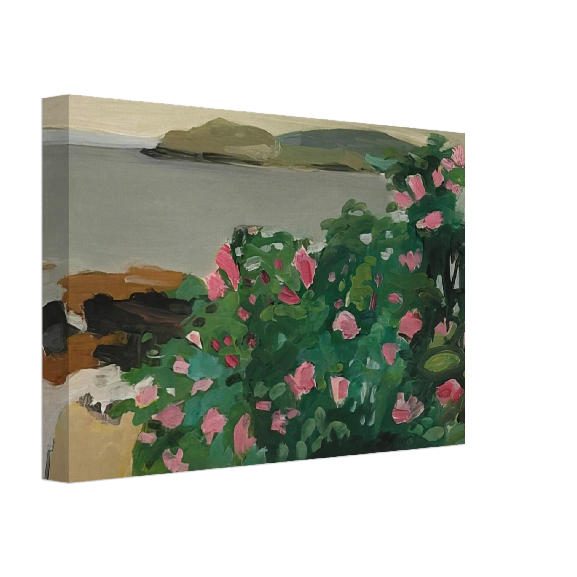 Fairfield Porter - WILD ROSES 1961 Canvas - 70x100 cm / 28x40 inches-canvas