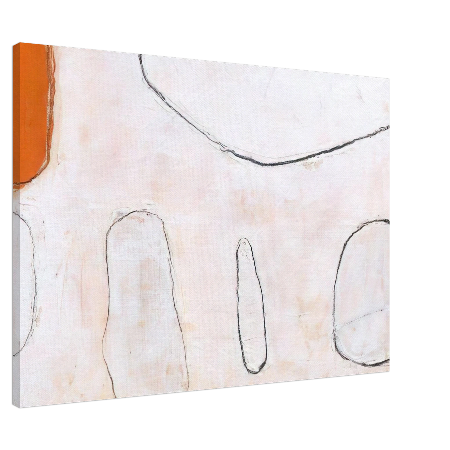 William Scott - Orange and White - 1962 Canvas - 20x30 cm / 8x12 inches-canvas