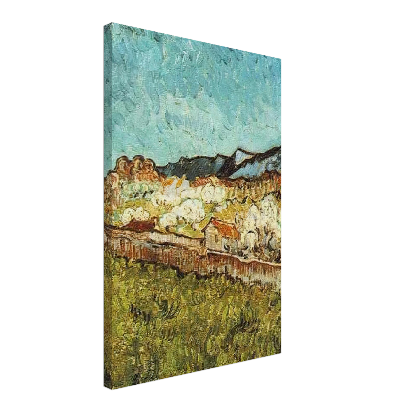 Vincent van Gogh - At the Foot of the Mountains Canvas - 40x60 cm / 16x24 inches-canvas