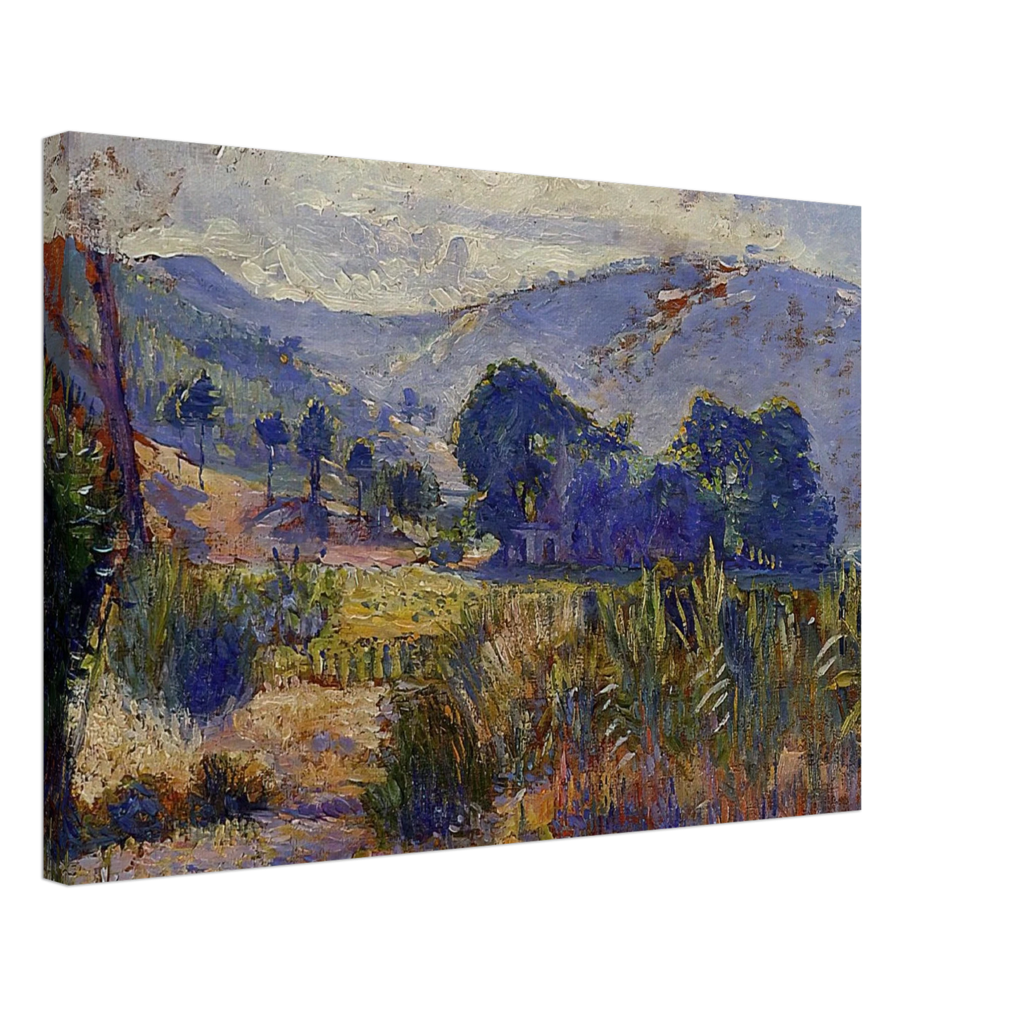 Henri-Edmond Cross - Cabasson Landscape study Canvas - 70x100 cm / 28x40 inches-canvas