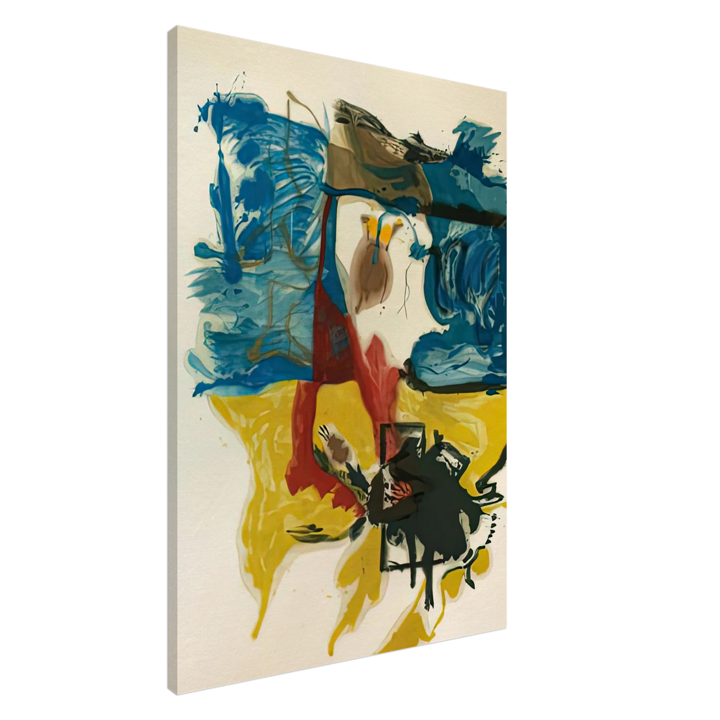 Helen Frankenthaler - Beach Scene, 1961- Canvas - 20x30 cm / 8x12 inches-canvas