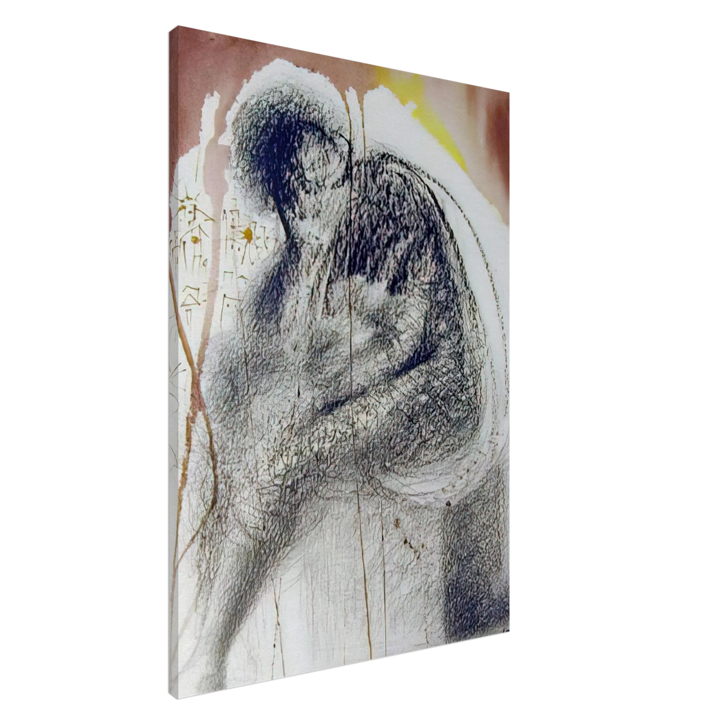 Salvador Dali - SEDET SOLA CIVITAS PLENA POUPOLO 2 CHRONICLES 36 19 1967 Canvas - 20x30 cm / 8x12 inches-canvas