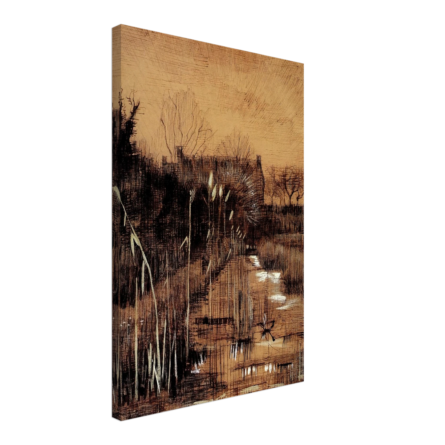 Vincent van Gogh - Ditch Canvas - 40x60 cm / 16x24 inches-canvas