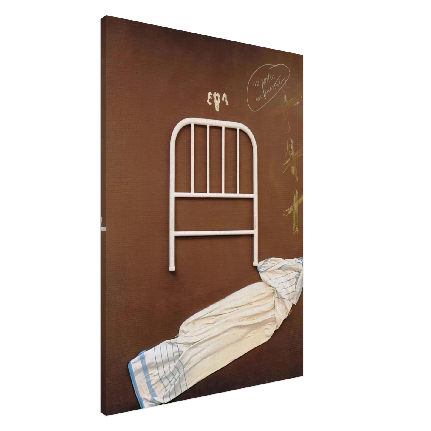 Antoni Tapies - NO DOORS OR WINDOWS 1993 Canvas - 20x30 cm / 8x12 inches-canvas