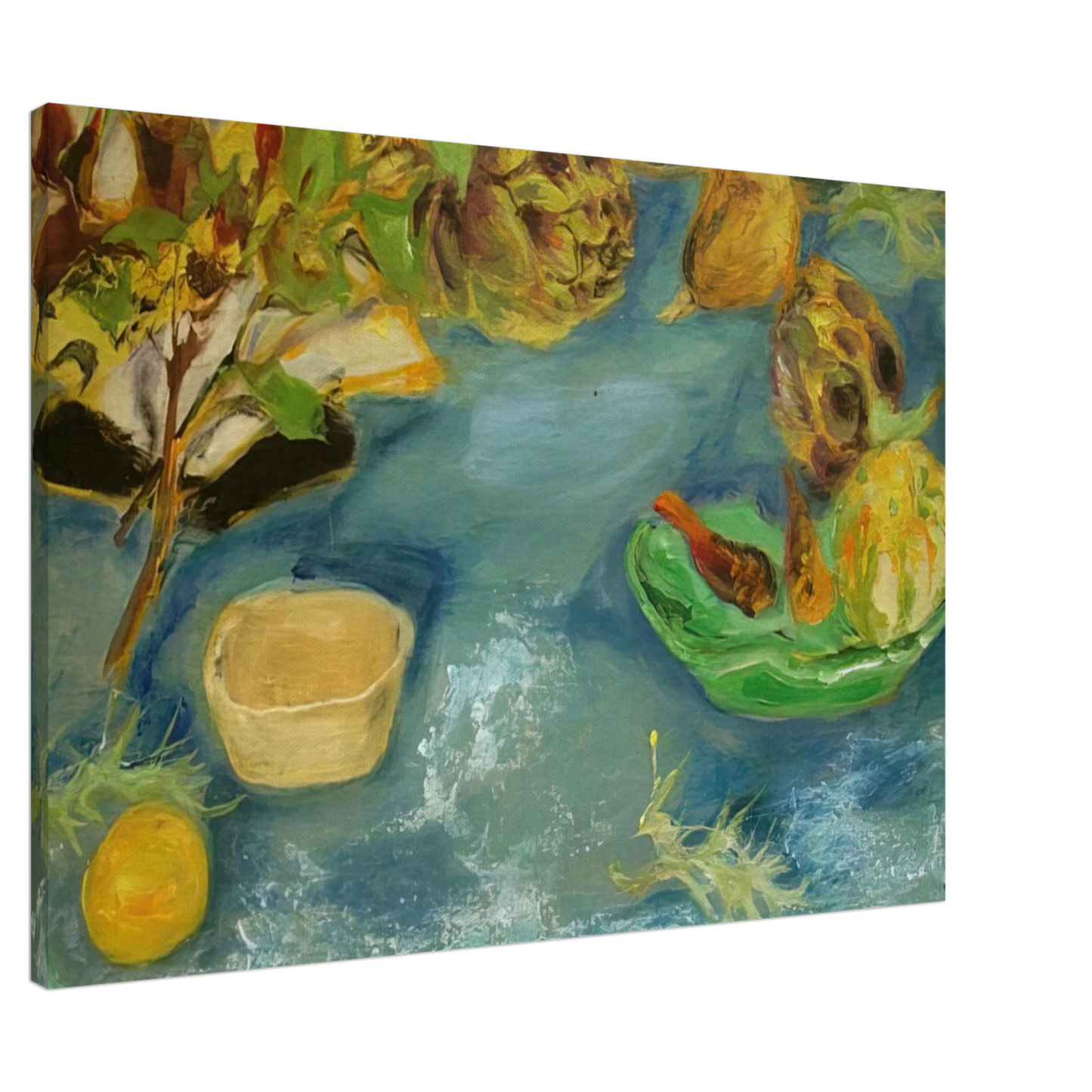 Le Pho - Still life with artichokes - 1956 Canvas - 20x30 cm / 8x12 inches-canvas