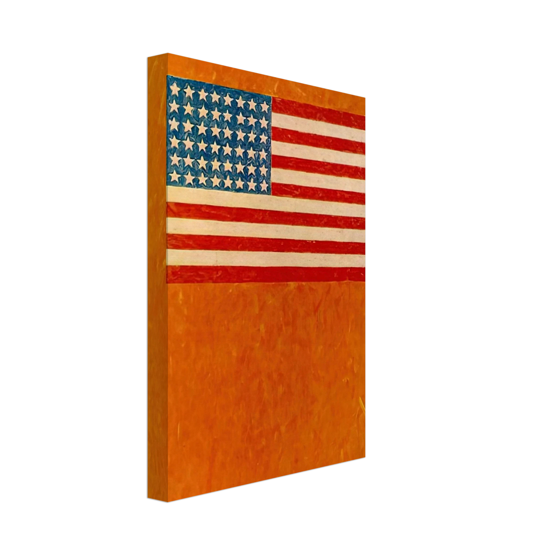 Jasper Johns - FLAG ON ORANGE FIELD 1957 Canvas - 40x60 cm / 16x24 inches-canvas