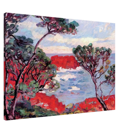 Armand Guillaumin - Les rochers rouges - 1894 Canvas - 20x30 cm / 8x12 inches-canvas