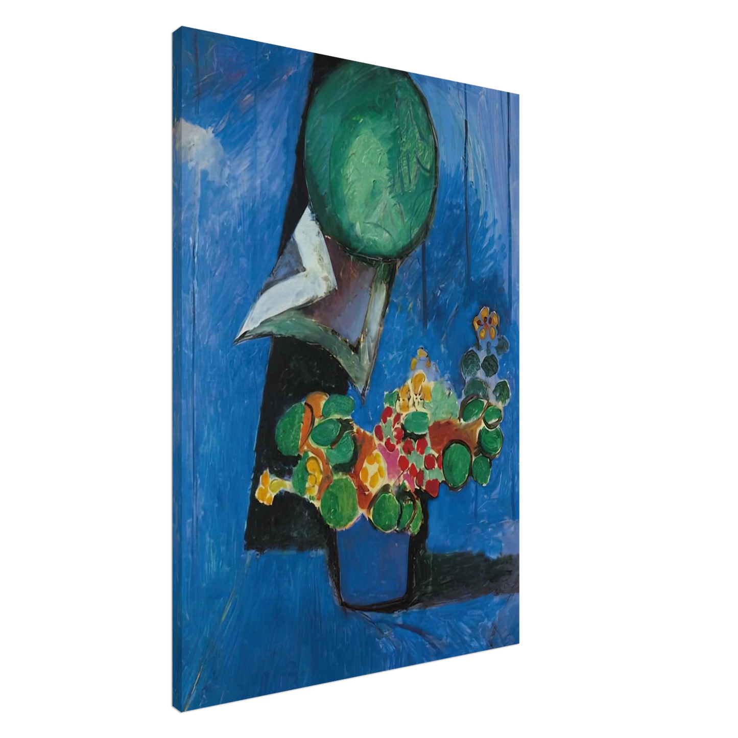 Henri Matisse - FLOWERS AND CERAMIC PLATE 1913 Canvas - 20x30 cm / 8x12 inches-canvas