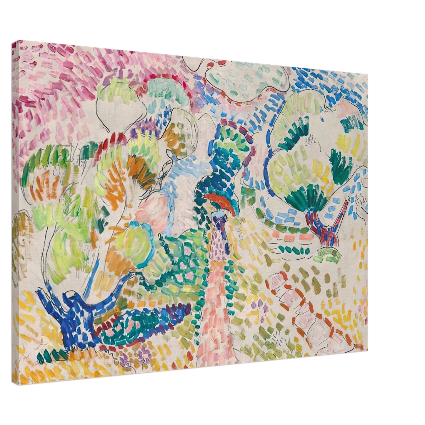 Henri Matisse - MADAME MATISSE IN THE OLIVE GROVE 1905 Canvas - 20x30 cm / 8x12 inches-canvas