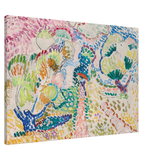 Henri Matisse - MADAME MATISSE IN THE OLIVE GROVE 1905 Canvas - 20x30 cm / 8x12 inches-canvas