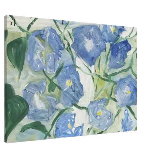 Jennifer Bartlett - Morning Glories - 1984 Canvas - 20x30 cm / 8x12 inches-canvas