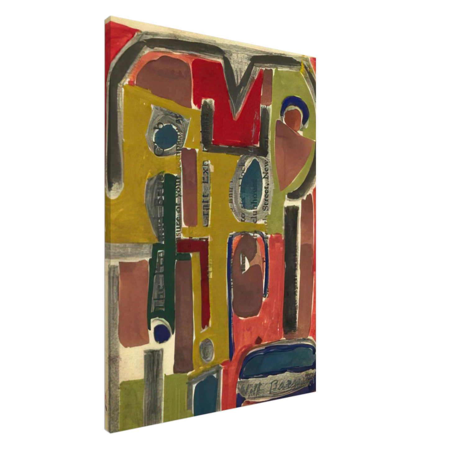 Will Barnet - Untitled - c.1953 United States Canvas - 20x30 cm / 8x12 inches-canvas