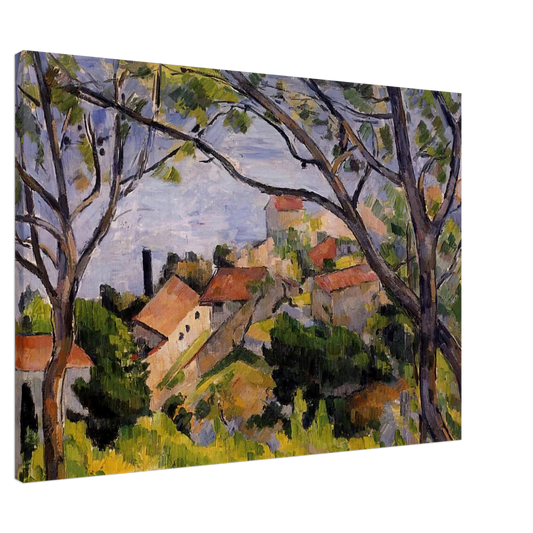 Paul Cezanne - L'Estaque. View through the Trees Canvas - 20x30 cm / 8x12 inches-canvas
