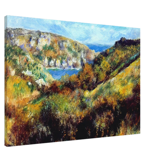 Pierre-Auguste Renoir - Hills Around Moulin Huet Bay Canvas - 20x30 cm / 8x12 inches-canvas