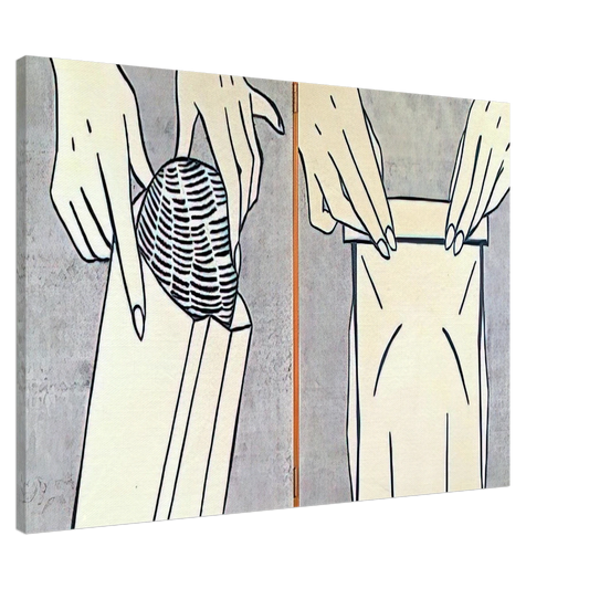 Roy Lichtenstein - BREAD IN BAG 1961 Canvas - 20x30 cm / 8x12 inches-canvas