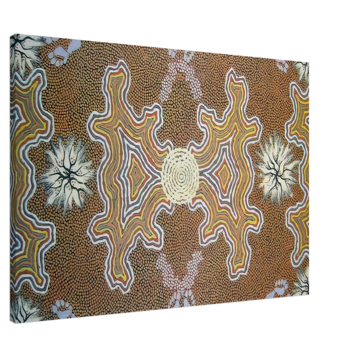 Clifford Possum Tjapaltjarri - Men's Dreaming - 1994 Canvas - 20x30 cm / 8x12 inches-canvas