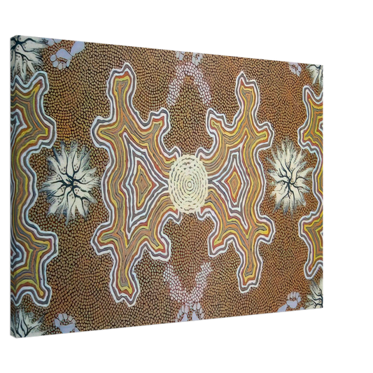 Clifford Possum Tjapaltjarri - Men's Dreaming - 1994 Canvas - 20x30 cm / 8x12 inches-canvas