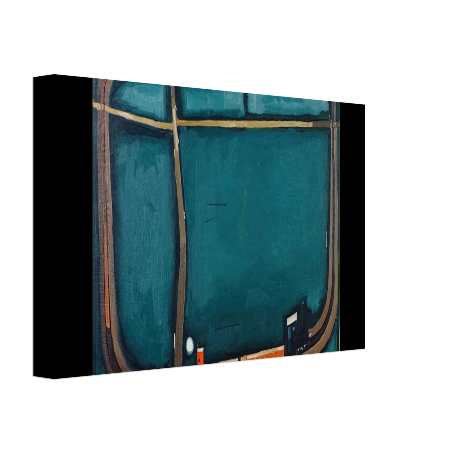 Jerzy Nowosielski - NARROW GAUGE RAILWAY IN THE MOUNTAINS 1963 Canvas - 40x60 cm / 16x24 inches-canvas