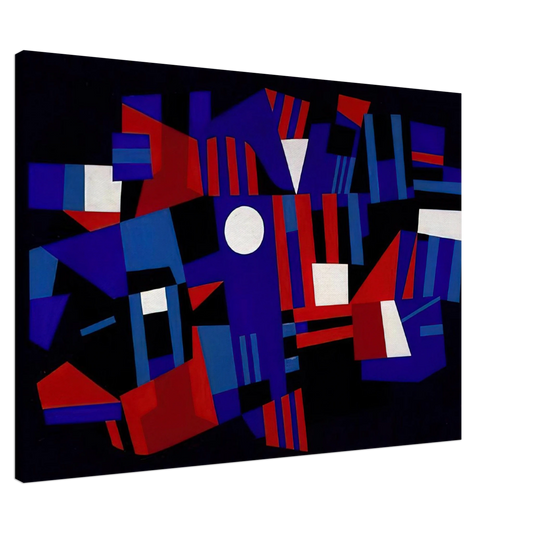 Ad Reinhardt - Red and Blue Composition - 1941 Canvas - 20x30 cm / 8x12 inches-canvas