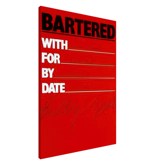 Billy Apple - Bartered - 1986 Canvas - 20x30 cm / 8x12 inches-canvas