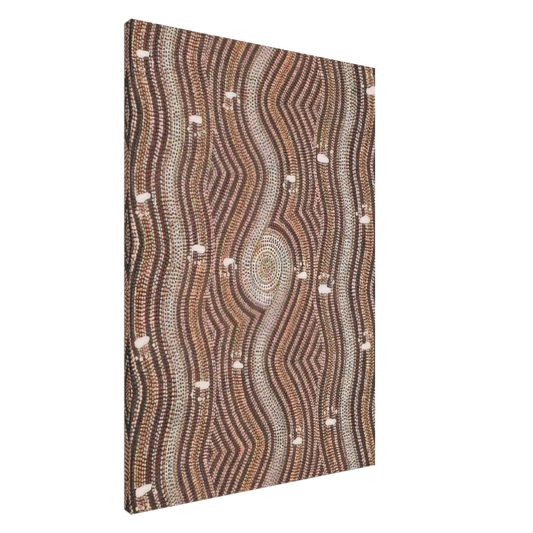 Clifford Possum Tjapaltjarri - Possum Dreaming - 1985 Canvas - 20x30 cm / 8x12 inches-canvas