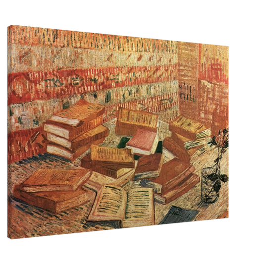 Vincent van Gogh - Still Life - French Novels and Rose Canvas - 20x30 cm / 8x12 inches-canvas
