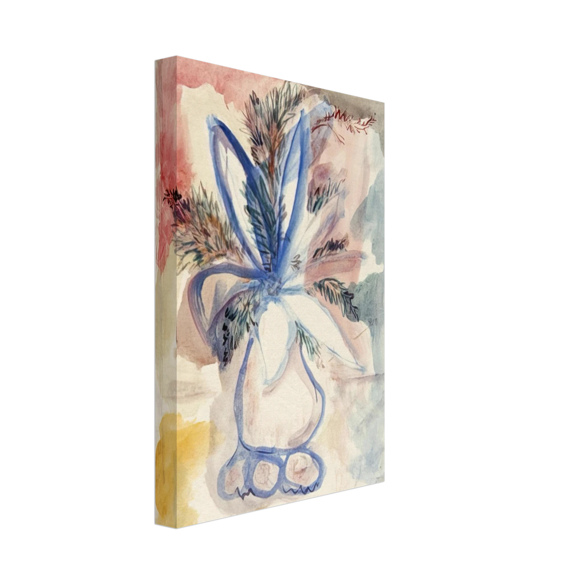 Rene Portocarrero - FLOWER VASE 1942 Canvas - 40x60 cm / 16x24 inches-canvas