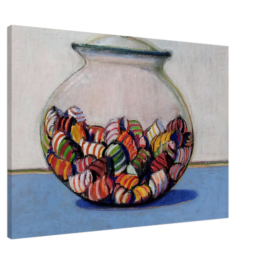 Wayne Thiebaud - Glassed Candy - 1969 Canvas - 20x30 cm / 8x12 inches-canvas