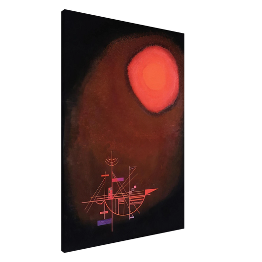 Wassily Kandinsky - RED SUN AND SHIP Canvas - 20x30 cm / 8x12 inches-canvas